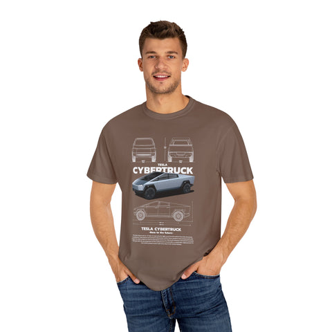 Tesla Cybertruck Unisex Garment-Dyed T-Shirt | Automotive Enthusiast Apparel