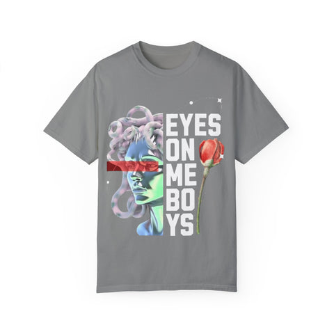 Artistic Unisex Dreamy T-Shirt - 'Eyes on Me, Boys' Design
