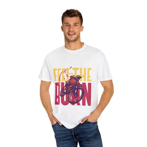 Unisex Feel the Burn Cycling T-Shirt - Perfect for Riders and Fitness Lovers