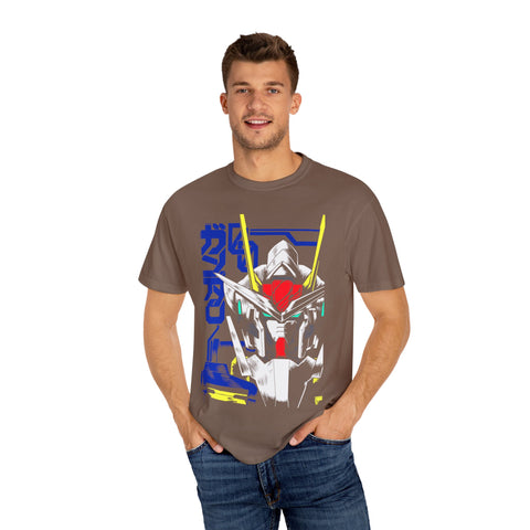 Anime-Inspired Unisex Garment-Dyed T-Shirt - Mecha Design