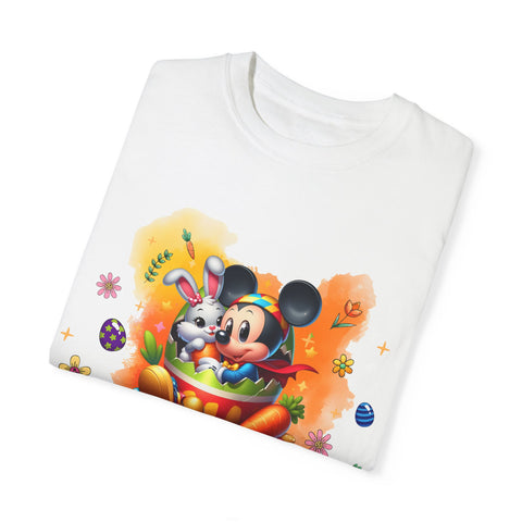 Chilling With My Peeps Unisex Garment-Dyed T-shirt | Fun Easter Graphic Tee