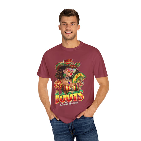Colorful Boots Themed Unisex T-Shirt - Fun & Festive Design for Celebrations