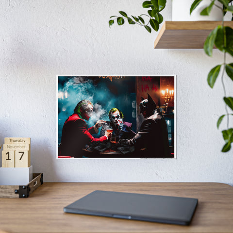 Gotham Villains Gloss Poster – Iconic Joker & Batman Wall Art