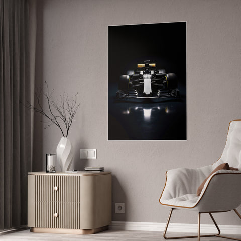 Sleek F1 Race Car Gloss Poster - Perfect for Auto Enthusiasts and Home Decor