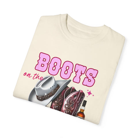 Unisex Garment-Dyed T-shirt - "Boots on the Ground" Country Vibe Tee