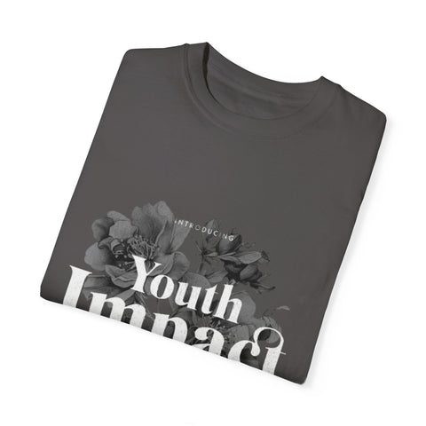 Youth Impact Unisex Garment-Dyed T-Shirt – Vibrant Floral Graphic Tee