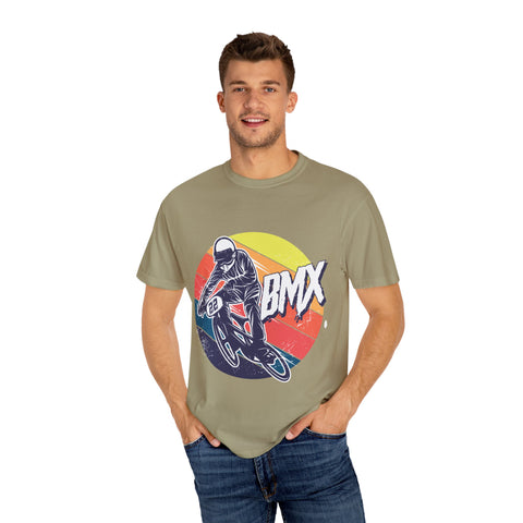 BMX Rider Graphic T-Shirt - Unisex Garment-Dyed Tee for Cycling Enthusiasts