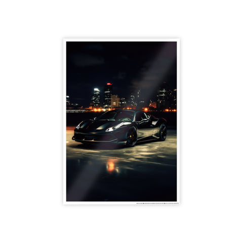 Sleek Cityscape Car Gloss Poster - Wall Art Decor for Auto Enthusiasts