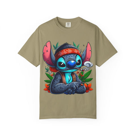 Vibrant Cartoon T-Shirt with Chill Vibe - Unisex Garment-Dyed Tee