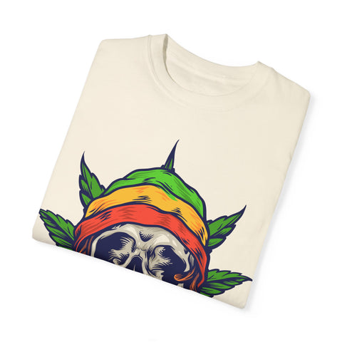 Skull & Leaf Graphic Unisex T-Shirt - Perfect for Festivals & Casual Wear
