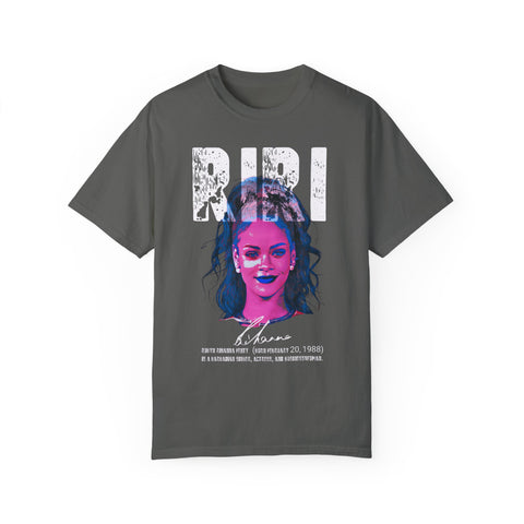 Riri Unisex Garment-Dyed T-Shirt - Trendy Graphic Tee for Music Lovers