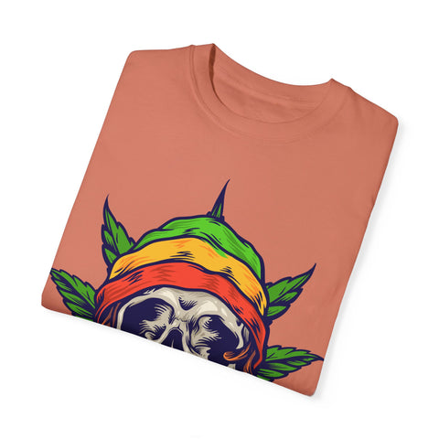 Skull & Leaf Graphic Unisex T-Shirt - Perfect for Festivals & Casual Wear