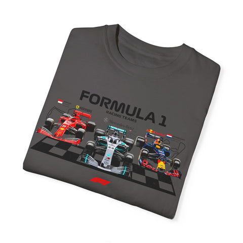 Formula 1 Racing Unisex Garment-Dyed T-shirt - Perfect for Fans and Race Day