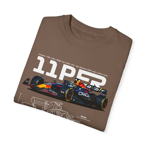 Racing-Inspired Unisex Garment-Dyed T-Shirt - 11P23 Design