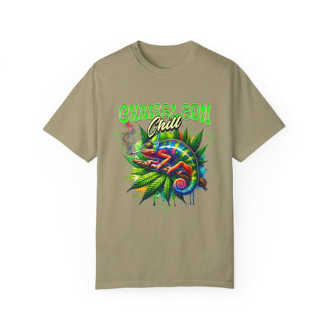 Chameleon Chill Unisex Garment-Dyed T-Shirt - Vibrant Graphic Tee for Nature Lovers