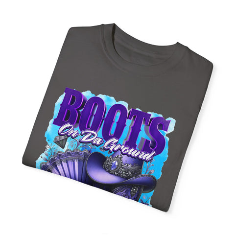 Unisex Garment-Dyed T-Shirt - "Boots On Da Ground" Graphic Tee