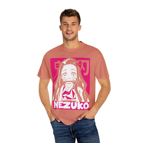 Nezuko Anime T-Shirt - Unisex Garment-Dyed Tee for Fans