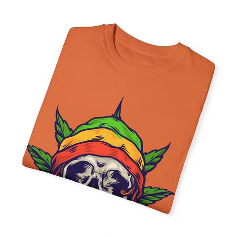 Skull & Leaf Graphic Unisex T-Shirt - Perfect for Festivals & Casual Wear