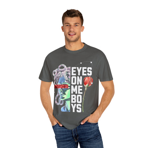 Artistic Unisex Dreamy T-Shirt - 'Eyes on Me, Boys' Design