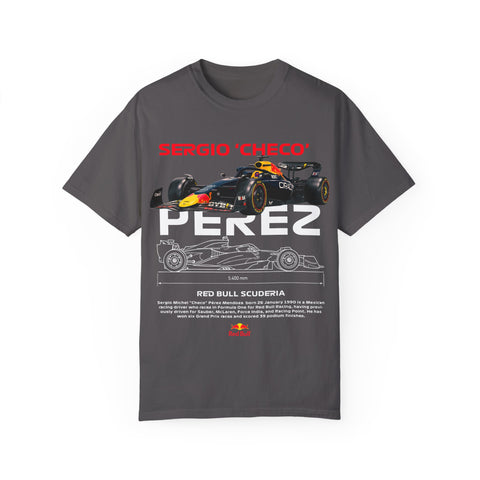 Sergio 'Checo' Perez Unisex Garment-Dyed T-Shirt - Red Bull Racing Fan Tee