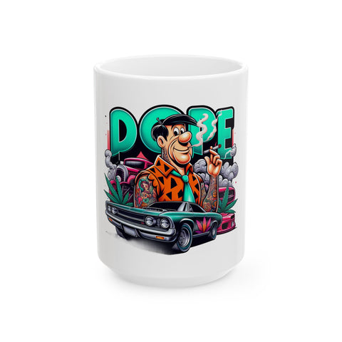 Dope Cartoon Mug - Retro Style Ceramic Coffee Cup (11oz & 15oz)