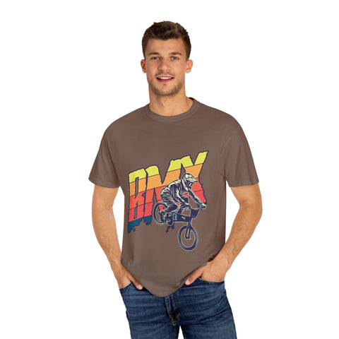 BMX Rider Unisex Garment-Dyed T-Shirt | Retro Cycling Style