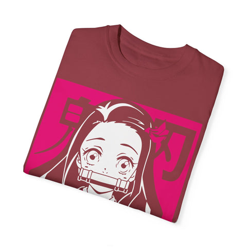 Nezuko Anime T-Shirt - Unisex Garment-Dyed Tee for Fans