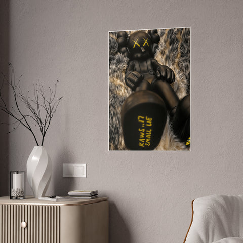 Black Skull Doll Gloss Posters