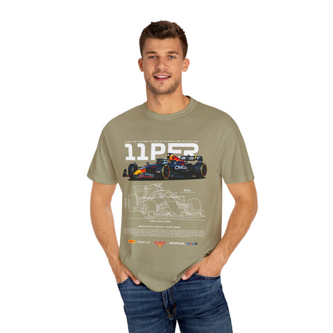 Racing-Inspired Unisex Garment-Dyed T-Shirt - 11P23 Design