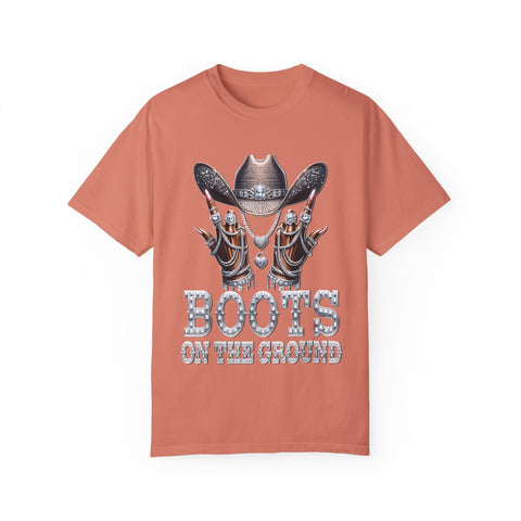 Country-Inspired Unisex T-Shirt - 'Boots on the Ground' Design