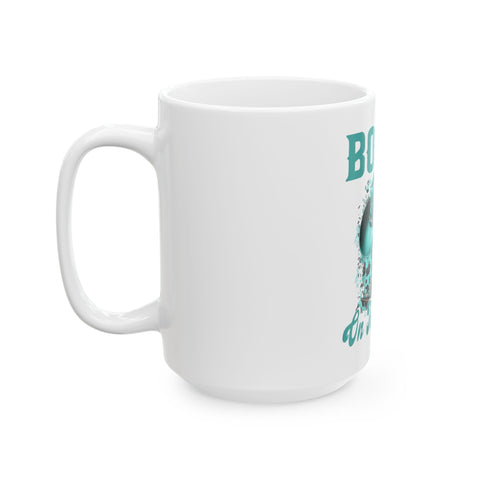 Funny Ceramic Coffee Mug - "Boo!" Halloween Ghost Design - 11oz & 15oz Options