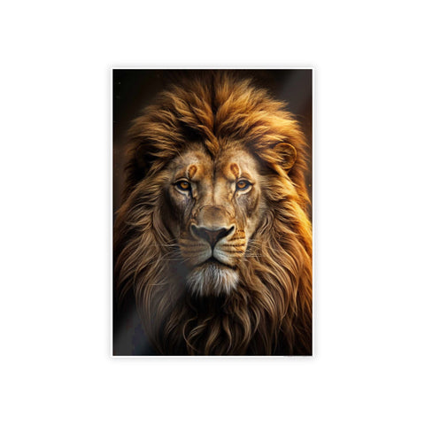 Majestic Lion Gloss Poster - Bold Animal Art for Home Decor