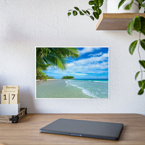 Tropical Beach Gloss Poster - Scenic Wall Art for Home Decor