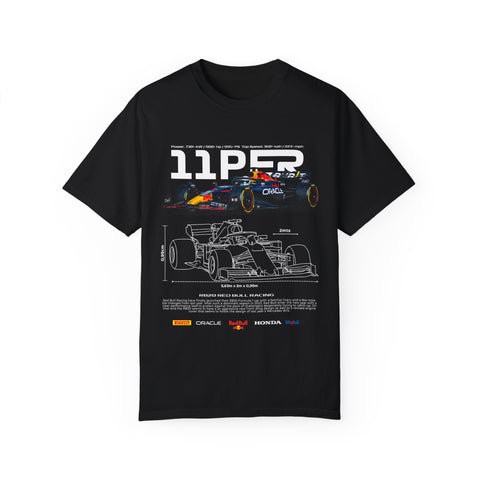 Racing-Inspired Unisex Garment-Dyed T-Shirt - 11P23 Design