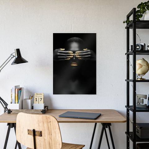 Elegant Gloss Poster - Black & Gold Art for Modern Decor