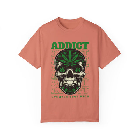 Addict Skull Graphic T-Shirt - Conquer Your High