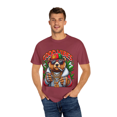 Good Vibes Unisex T-Shirt - Cool Bear Design