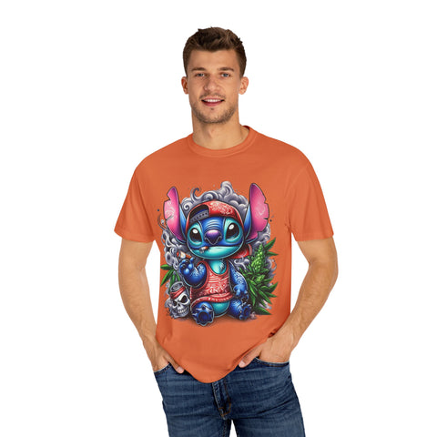 Colorful Stitch Graphic T-Shirt - Unisex Tie-Dye Style for Relaxed Vibes