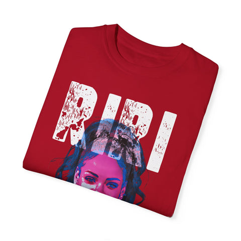 Riri Unisex Garment-Dyed T-Shirt - Trendy Graphic Tee for Music Lovers