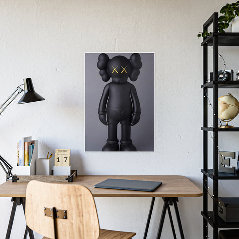 Contemporary Gloss Poster - Black Character Art for Modern Decor