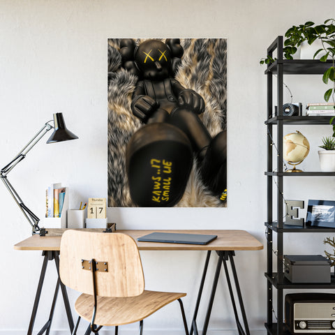 Black Skull Doll Gloss Posters