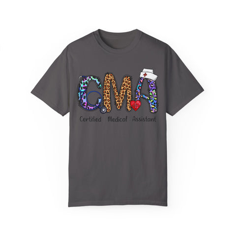 CMA Certified Medical Assistant T-Shirt - Fun Animal Print Unisex Tee