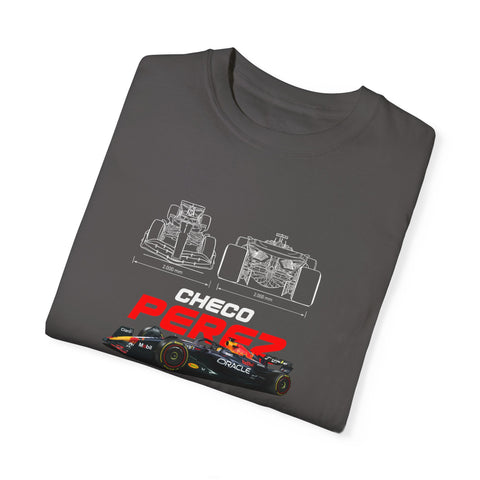 Checo Pérez Unisex Garment-Dyed T-Shirt - Formula 1 Racing Tee