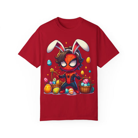 Easter Spider-Man T-Shirt | Unisex Garment-Dyed Tee for Kids & Fans