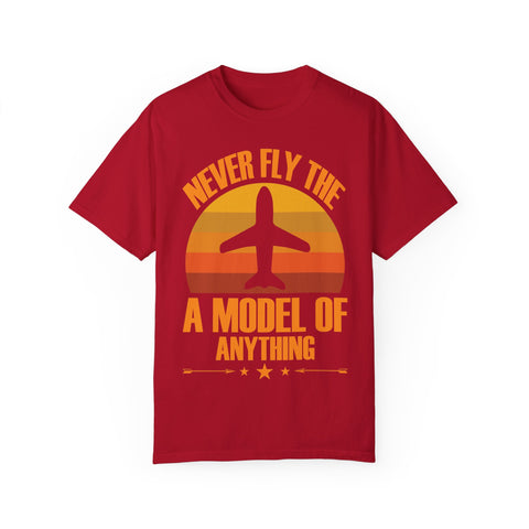 Vintage-Inspired Travel T-Shirt - "Never Fly the A Model of Anything"