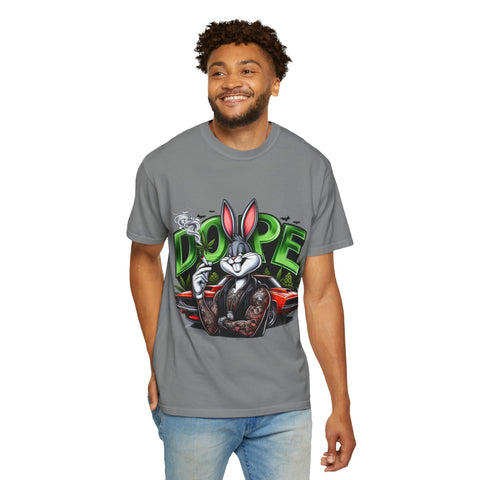 Cool Cartoon Bunny Graphic T-Shirt - DOPE Vintage Style