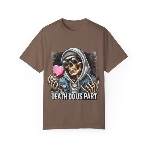 Halloween Skeleton Love T-Shirt | Death Do Us Part Graphic Tee