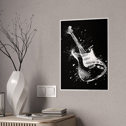Rock & Roll Guitar Gloss Poster | Music Wall Art for Home Decor