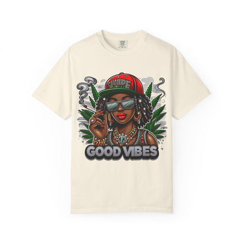 Good Vibes Unisex Garment-Dyed T-Shirt | Trendy Streetwear for Chill Days