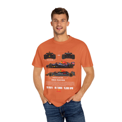 RB20 Racing Unisex Garment-Dyed T-shirt - Perfect for F1 Fans